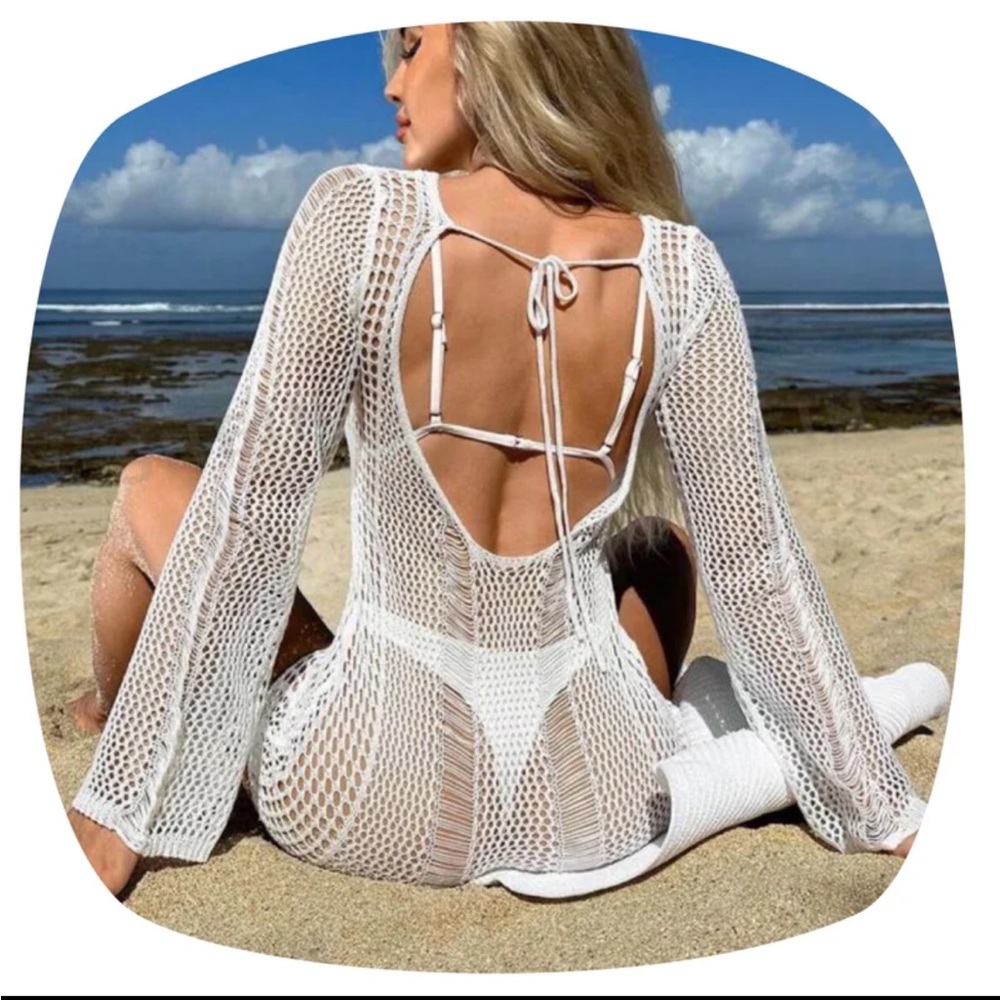 Backless Vacation Swim Coverup Romper